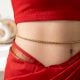 Handmade Stainless Steel 18K Gold Wheat Waist Chain